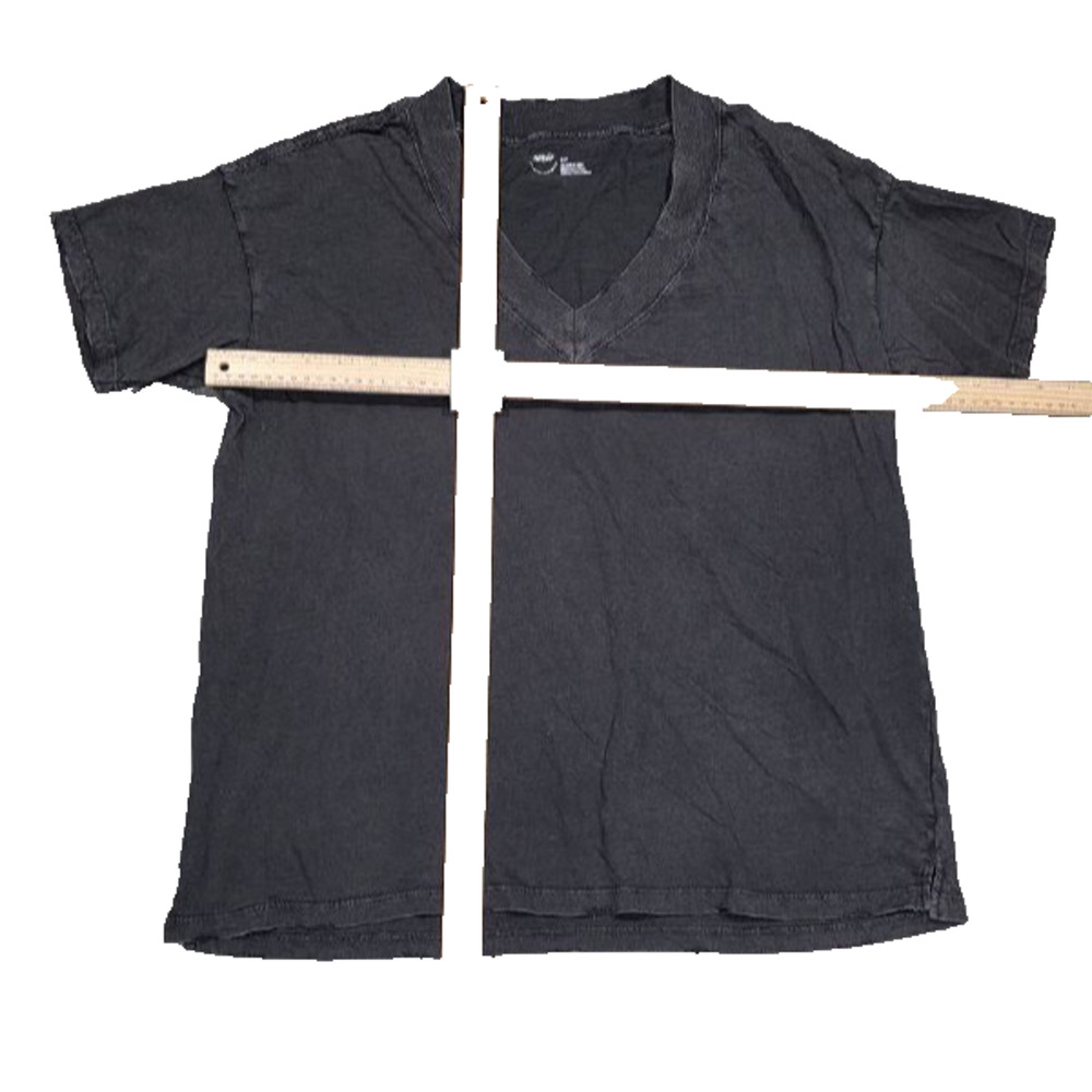 Aerie Extreme V-Neck Y2K Oversized Boyfriend T-Shirt Black Small A004634 - Picture 5 of 11